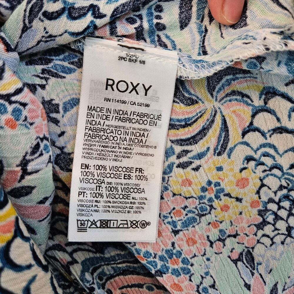 Roxy x Liberty Marine Bloom Strappy Midi Dress Size M - Picture 12 of 12